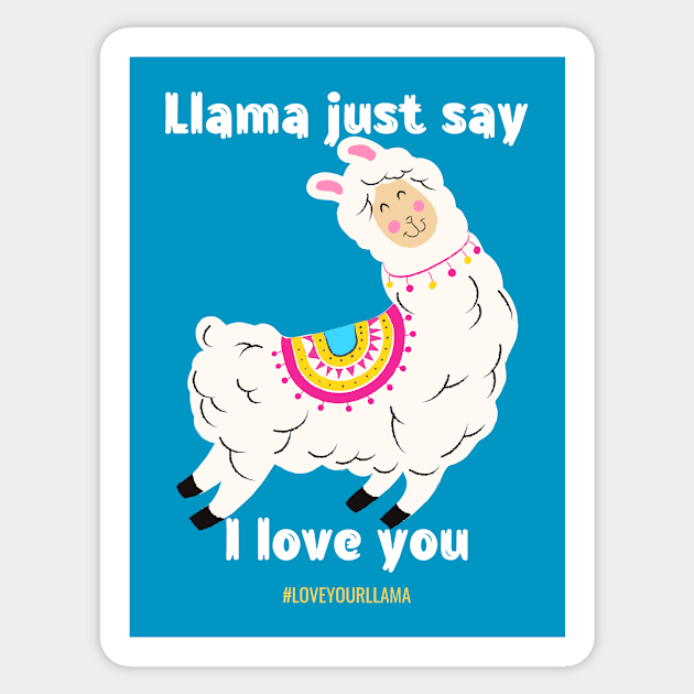 Llama Alpaca Lover Sticker by Tip Top Tee's